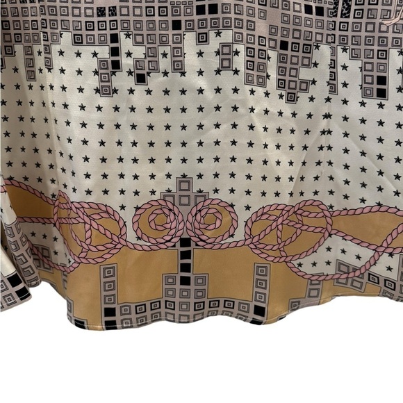 VERSACE 100% Silk Nautical Long Sleeve Button Down Shirt EUC - Picture 15 of 16